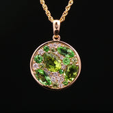 Peridot and Tsavorite Necklace
